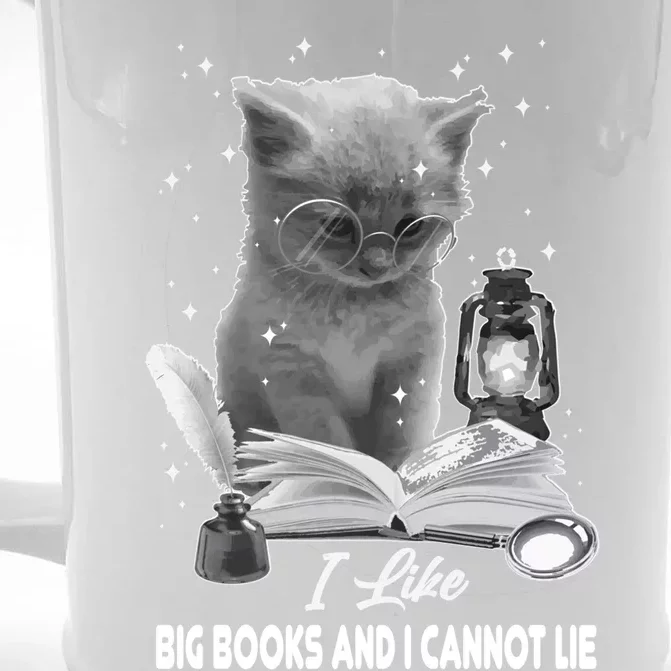 I Like Big Books And I Cannot Lie Cat Reading A Book Bookish Cute Gift Front & Back Beer Stein