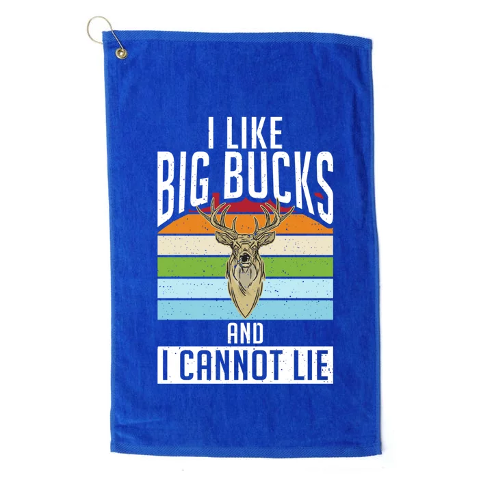 I Like Big Bucks And I Cannot Lie Funny Deer Hunting Gift Platinum Collection Golf Towel