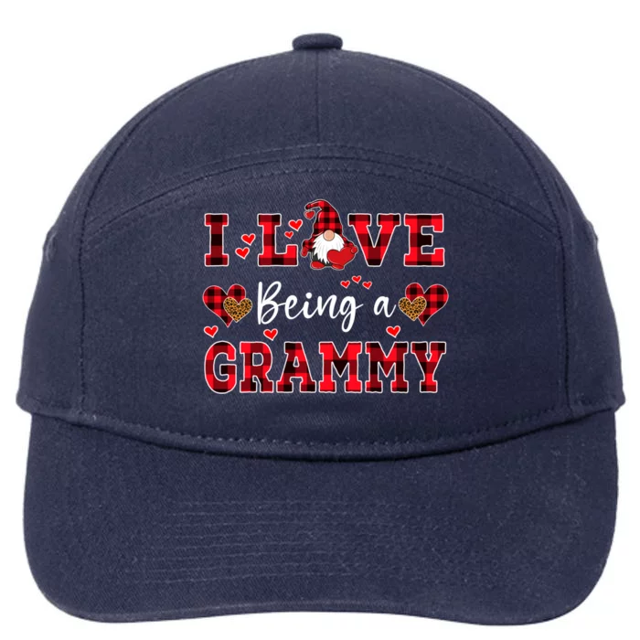 I Love Being A Grammy Gnome Valentine's Day Meaningful Gift 7-Panel Snapback Hat