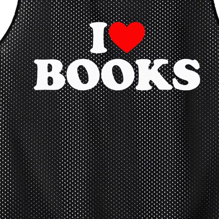 I Love Books Mesh Reversible Basketball Jersey Tank