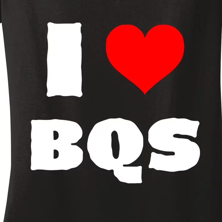 I Love Bqs Women's V-Neck T-Shirt