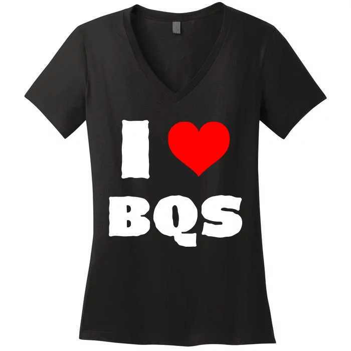 I Love Bqs Women's V-Neck T-Shirt