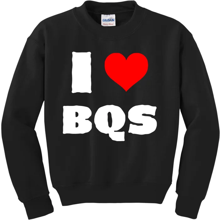 I Love Bqs Kids Sweatshirt