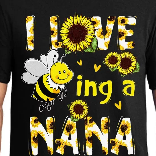 I Love Being A Nana Sunflower Bee, Mother's Day Pajama Set