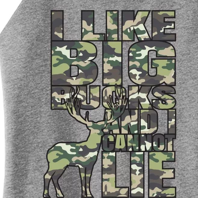 I Like Big Bucks And I Cannot Lie Hunting Deer Archery Rifle Gift Women’s Perfect Tri Rocker Tank