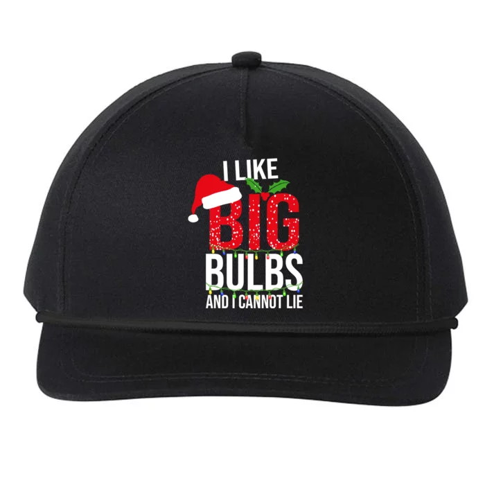 I Like Big Bulbs And Cannot Lie Christmas Light Decorator Gift Snapback Five-Panel Rope Hat