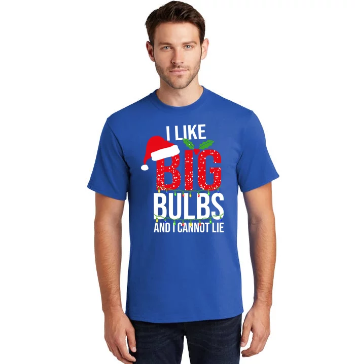 I Like Big Bulbs And Cannot Lie Christmas Light Decorator Gift Tall T-Shirt