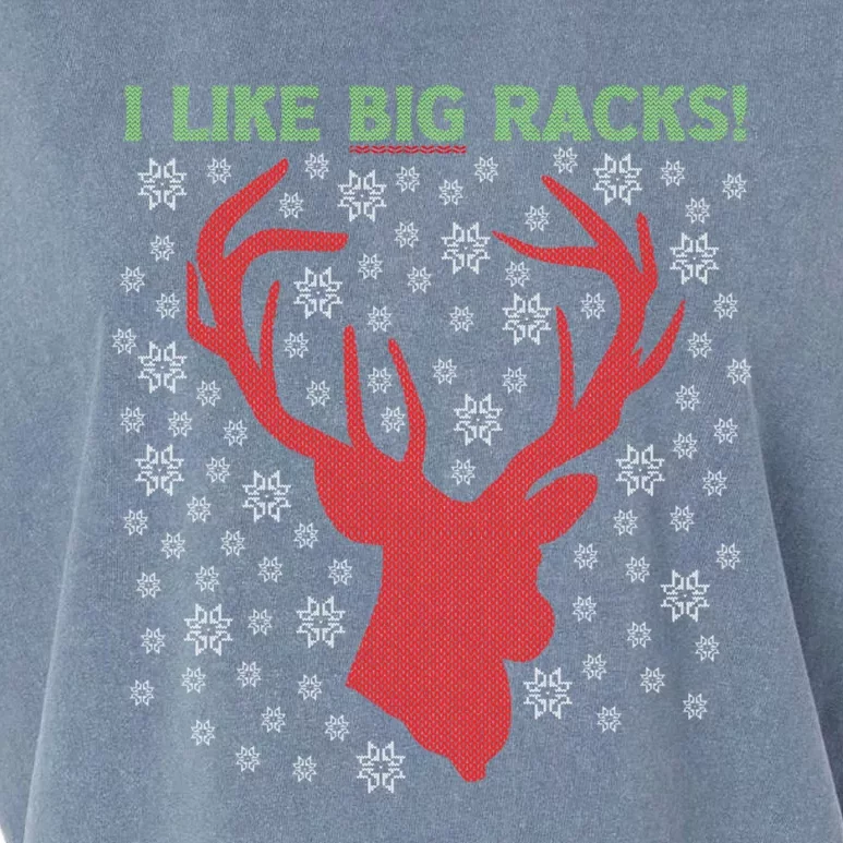 I Like Big Racks And I Can Not Lie Reindeer Ugly Christmas Gift Garment-Dyed Women's Muscle Tee