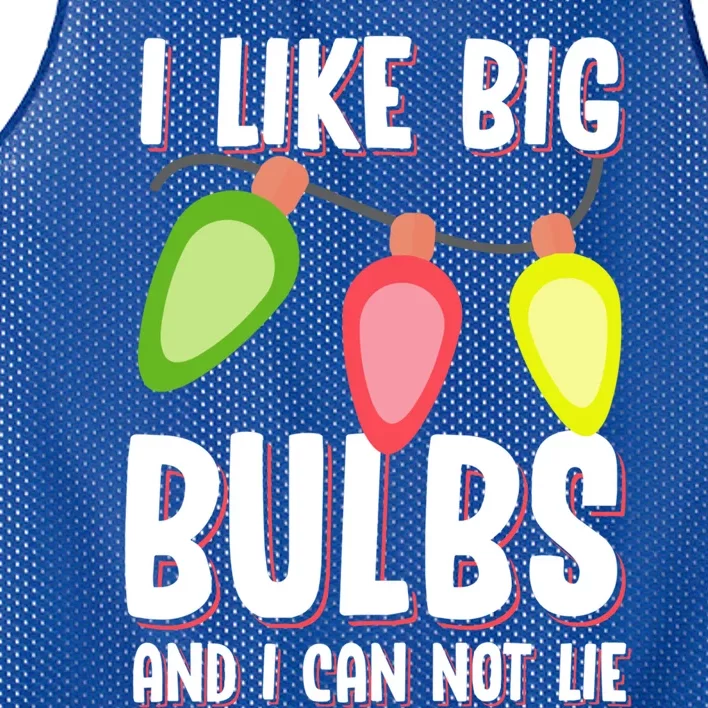 I Like Big Bulbs And I Can Not Lie Funny Christmas Gift Mesh Reversible Basketball Jersey Tank