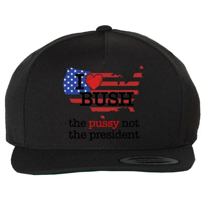 I Love Bush The Pussy Not The President Gift Wool Snapback Cap