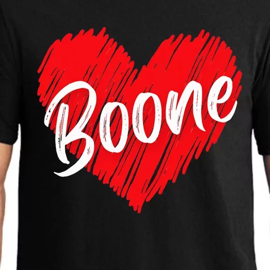 I Love Boone Heart Personalized Name Boone Pajama Set