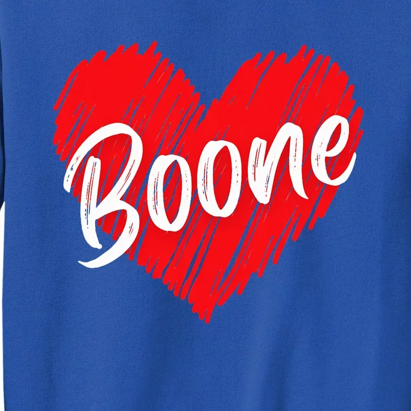 I Love Boone Heart Personalized Name Boone Tall Sweatshirt