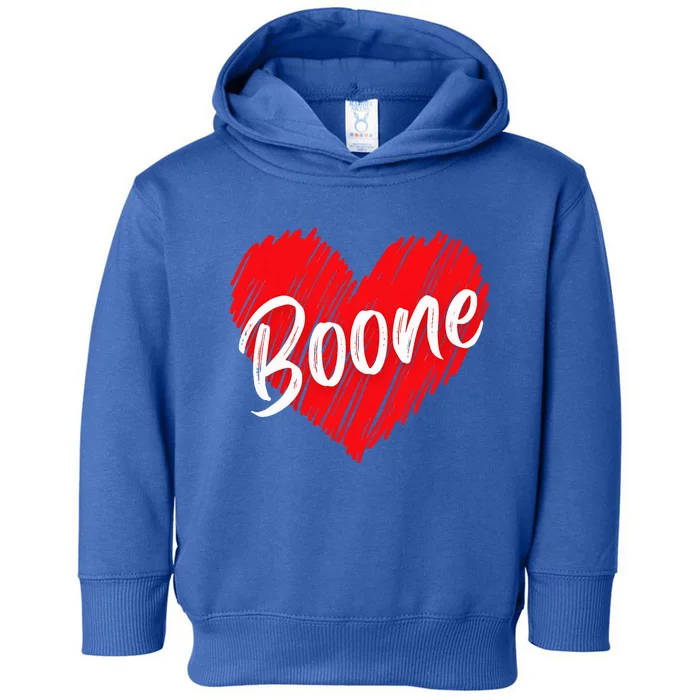 I Love Boone Heart Personalized Name Boone Toddler Hoodie