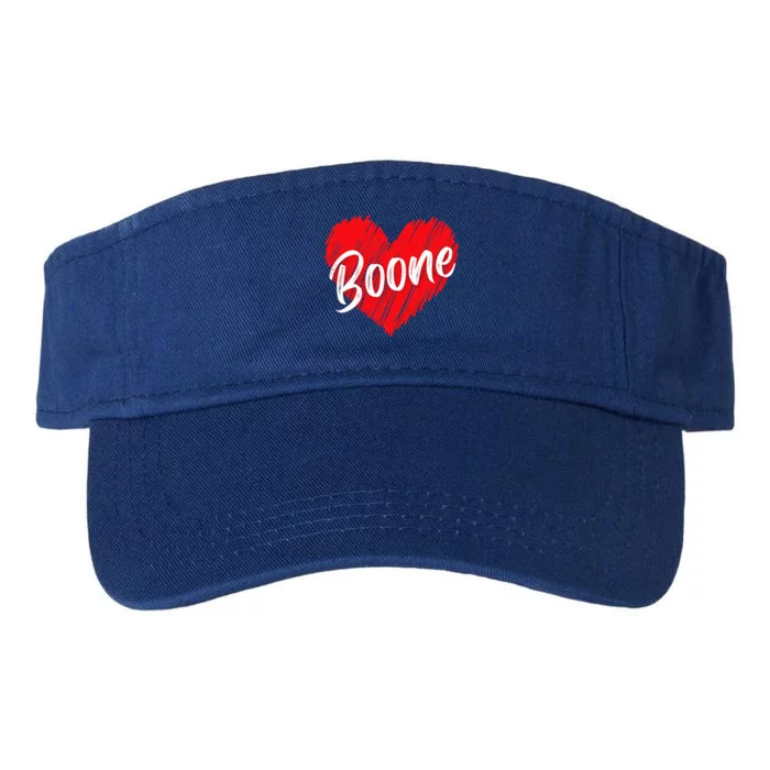 I Love Boone Heart Personalized Name Boone Valucap Bio-Washed Visor