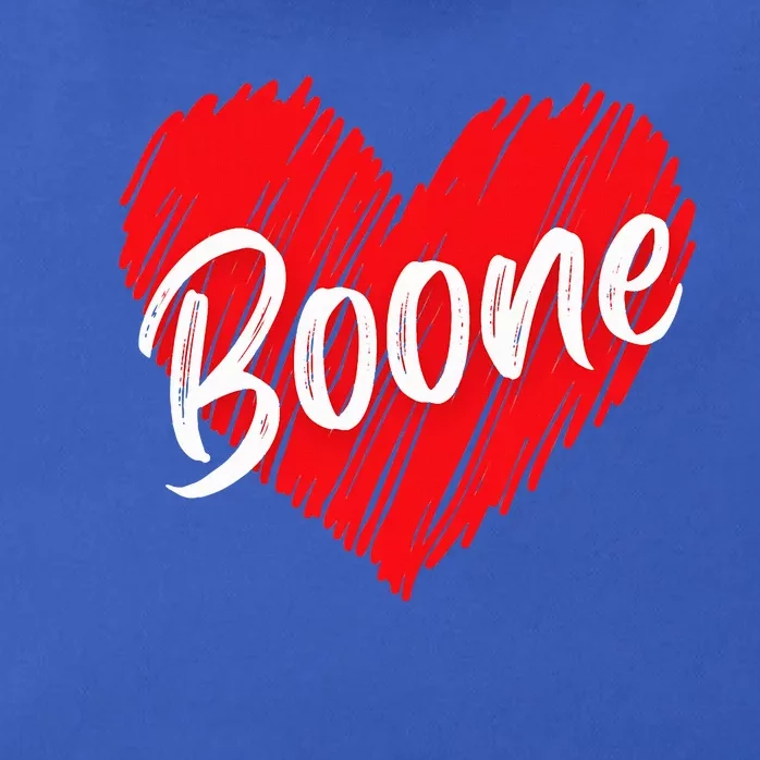 I Love Boone Heart Personalized Name Boone Zip Tote Bag