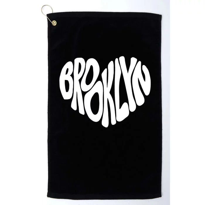 I Love Brooklyn New York Nyc Gifts Platinum Collection Golf Towel