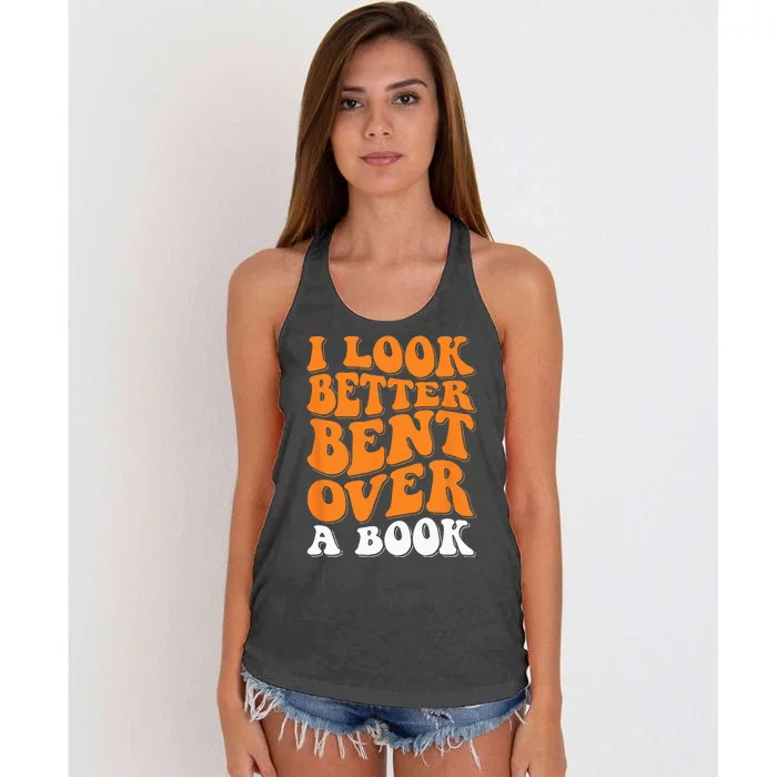 I Look Better Bent Over A Book Women's Knotted Racerback Tank