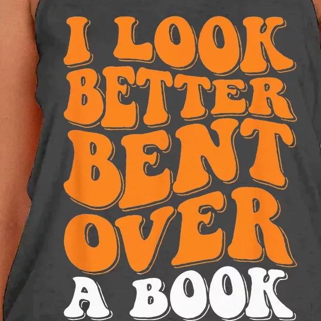 I Look Better Bent Over A Book Women's Knotted Racerback Tank