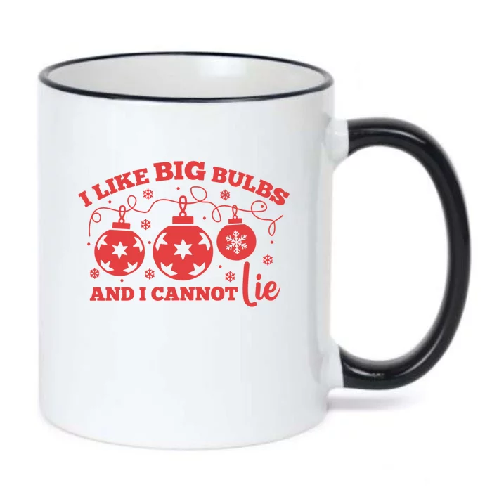 I Like Big Bulbs And I Cannot Lie Christmas Balls Festive Gift Black Color Changing Mug