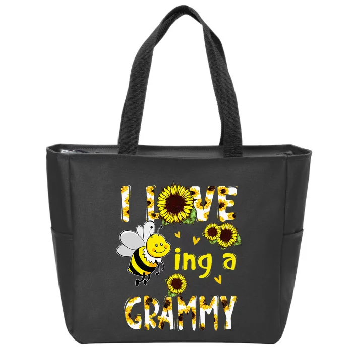 I Love Being A Grammy Sunflower Bee Mothers Day Zip Tote Bag