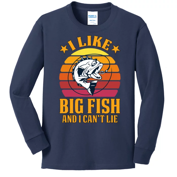 I Like Big Fish And I Cannot Lie Kids Long Sleeve Shirt