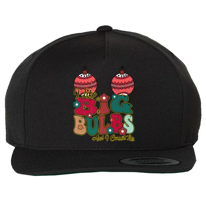 I Like Big Bulbs I Can Not Lie Christmas Couple Matching Gift Wool Snapback Cap