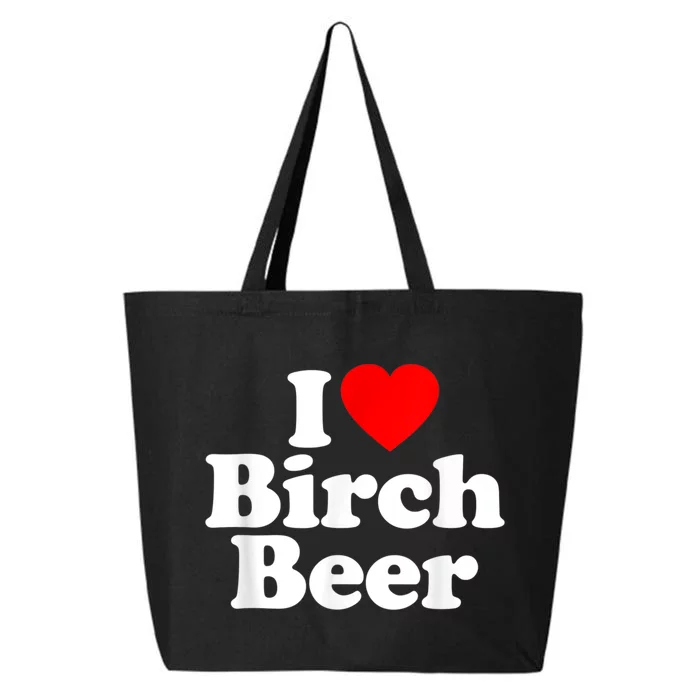 I Love Birch Beer Heart Funny 25L Jumbo Tote