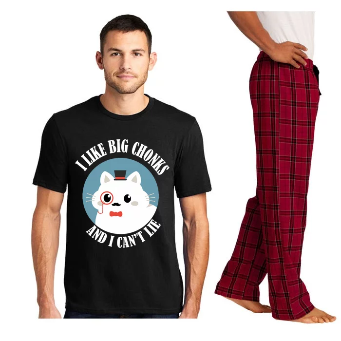 I Like Big Chonks And I CanT Lie Funny Cat Lover Owner Funny Gift Pajama Set