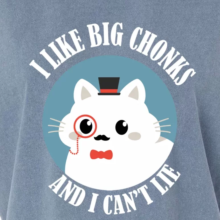 I Like Big Chonks And I CanT Lie Funny Cat Lover Owner Funny Gift Garment-Dyed Women's Muscle Tee