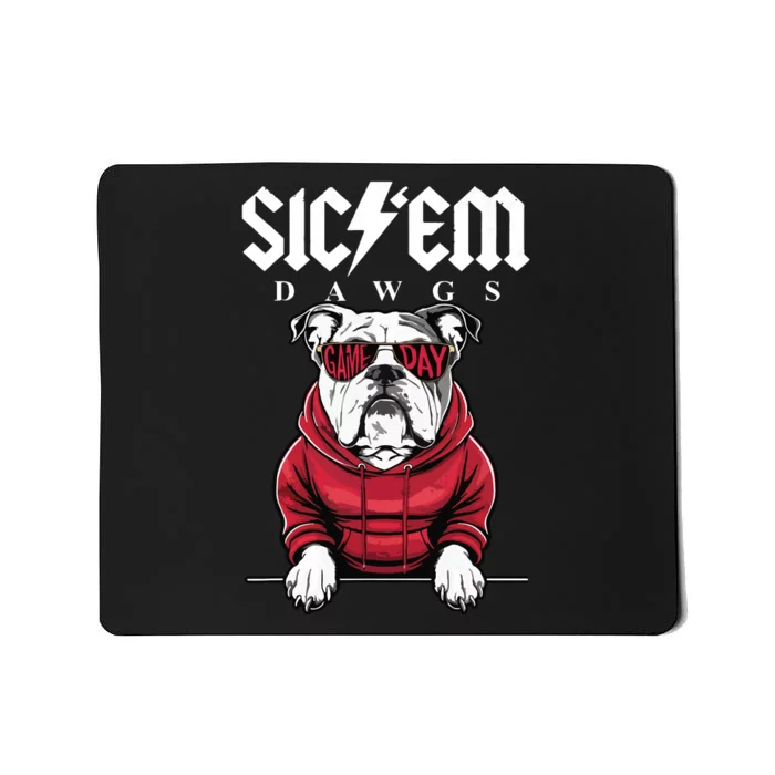 I Love Bulldog Proud Name Vintage Game Day Funny Dog Animal Mousepad