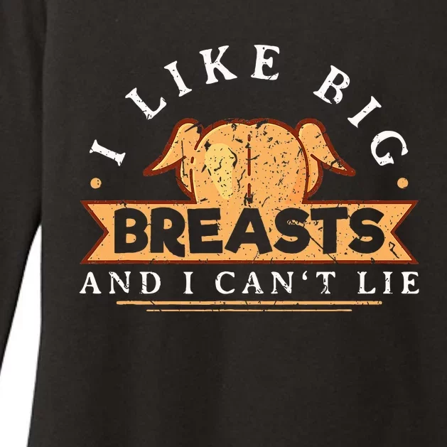 I Like Big Breasts Funny Thanksgiving Turkey Joke Womens CVC Long Sleeve Shirt