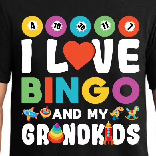 I Love Bingo And My Grand Funny Lucky Gambling Funny Gift Pajama Set