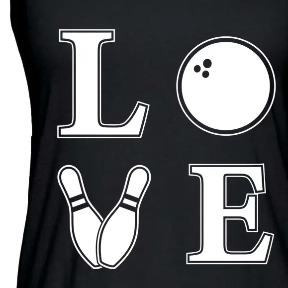 I Love Bowling Life Love To Bowl Bowling Lover Cool Gift Ladies Essential Flowy Tank