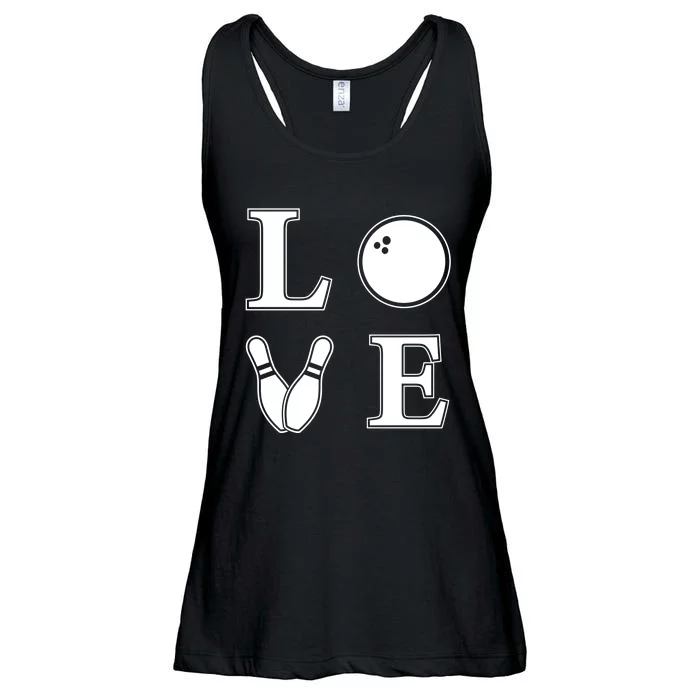 I Love Bowling Life Love To Bowl Bowling Lover Cool Gift Ladies Essential Flowy Tank