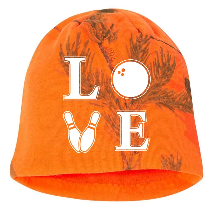 I Love Bowling Life Love To Bowl Bowling Lover Cool Gift Kati - Camo Knit Beanie