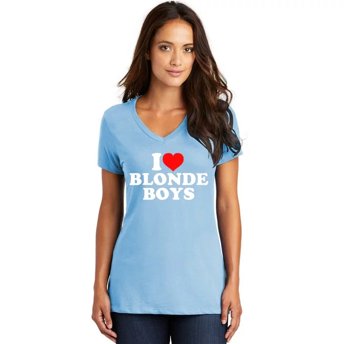 I Love Blonde Women's V-Neck T-Shirt