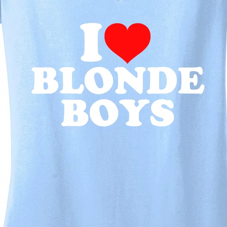 I Love Blonde Women's V-Neck T-Shirt