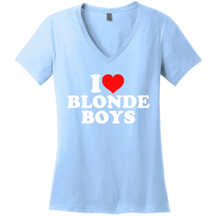 I Love Blonde Women's V-Neck T-Shirt