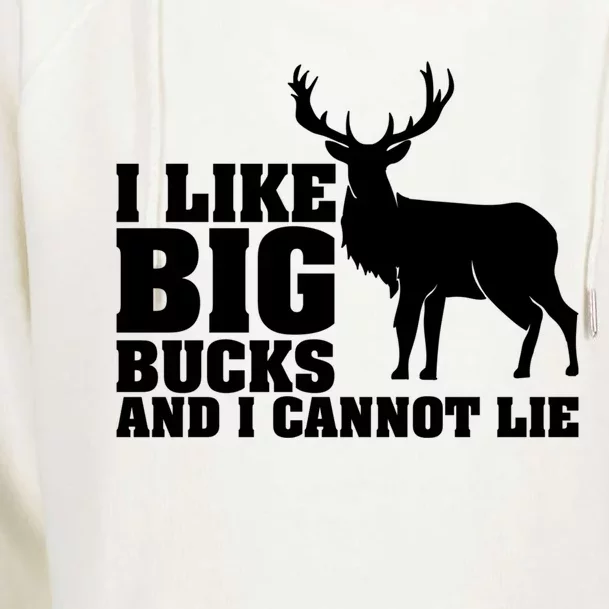 I Like Big Bucks And I Cannot Lie Whitetail Deer Animal White Gift Womens Funnel Neck Pullover Hood