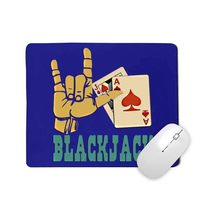 I Love Blackjack Lucky Gambling Gift Mousepad