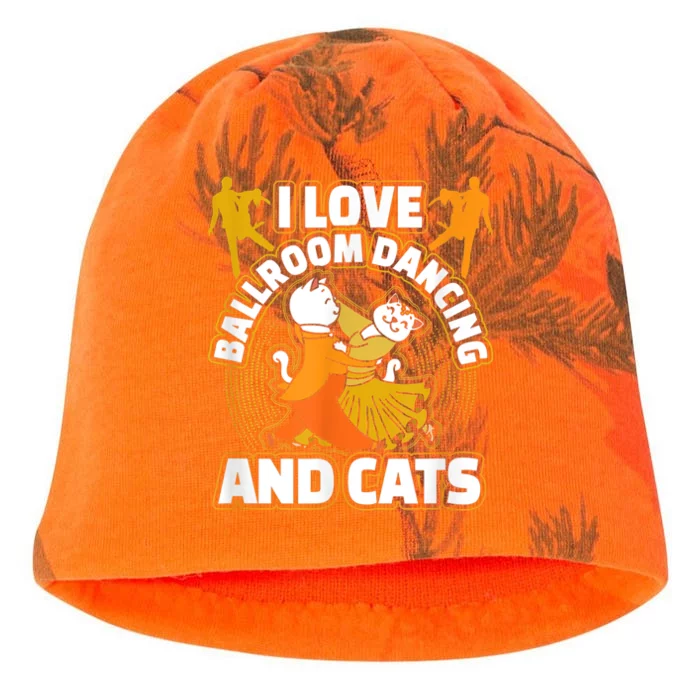 I Love Ballroom Dancing & Cats Kitty Cat Swing Latin Gift Kati - Camo Knit Beanie