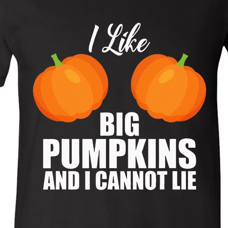 I Like Big Pumpkins And I Cannot Lie V-Neck T-Shirt