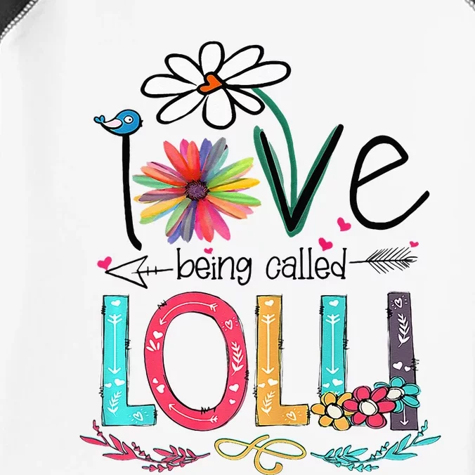 I Love Being Called Lolli Sunflower Mothers Day Infant Baby Jersey Bodysuit