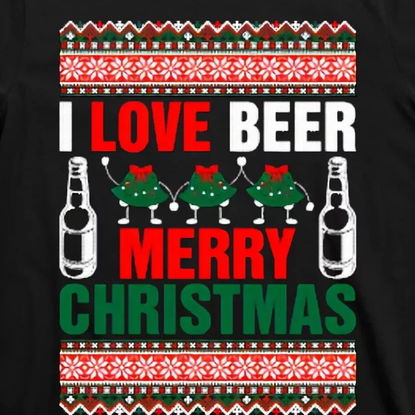 I Love Beer Merry Christmas T-Shirt