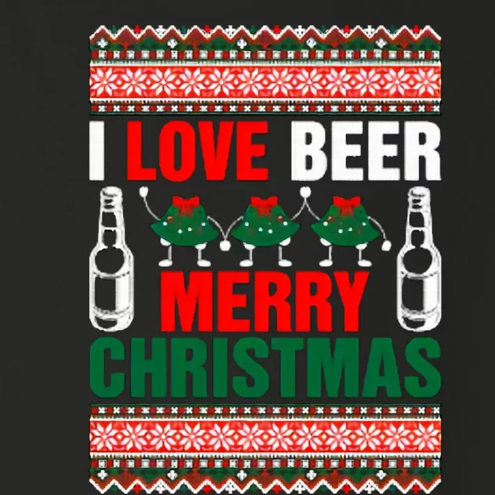 I Love Beer Merry Christmas Toddler Long Sleeve Shirt