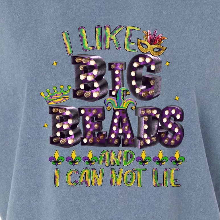 I Like Big Beads And I Can Not Lie Fat Tuesday For Mardi Gras Garment-Dyed Women's Muscle Tee