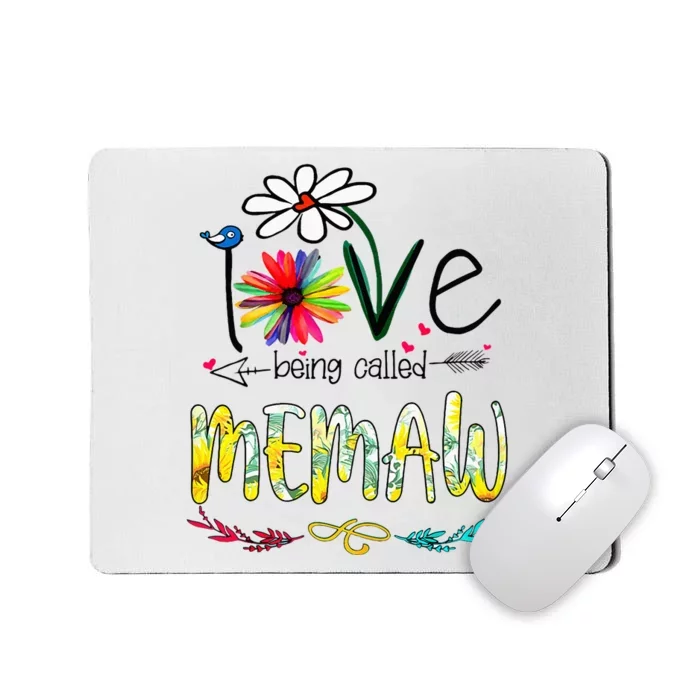 I Love Being Called Memaw Sunflower Mothers Day Gift Mousepad