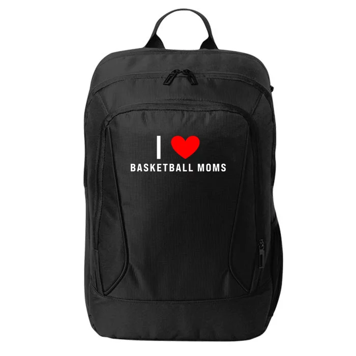 I Love Basketball Moms Funny Red Heart Cool Gift City Backpack