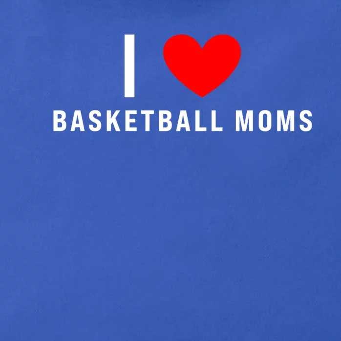 I Love Basketball Moms Funny Red Heart Cool Gift Zip Tote Bag