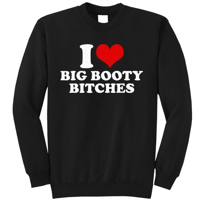 I Love Big Booty Bitches Funny Party Heart Graphic Sweatshirt